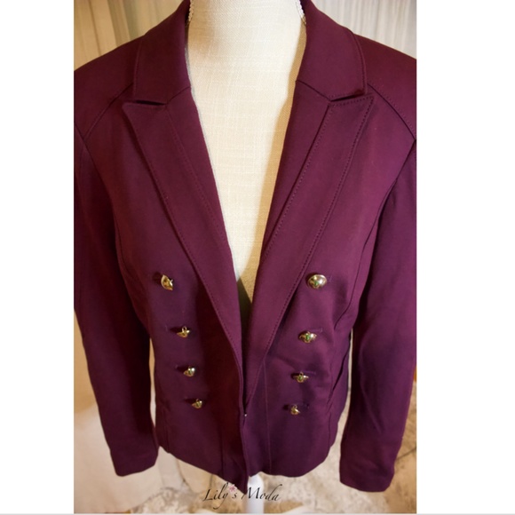 WHBM | Ponte Burgundy Blazer - Picture 5 of 7